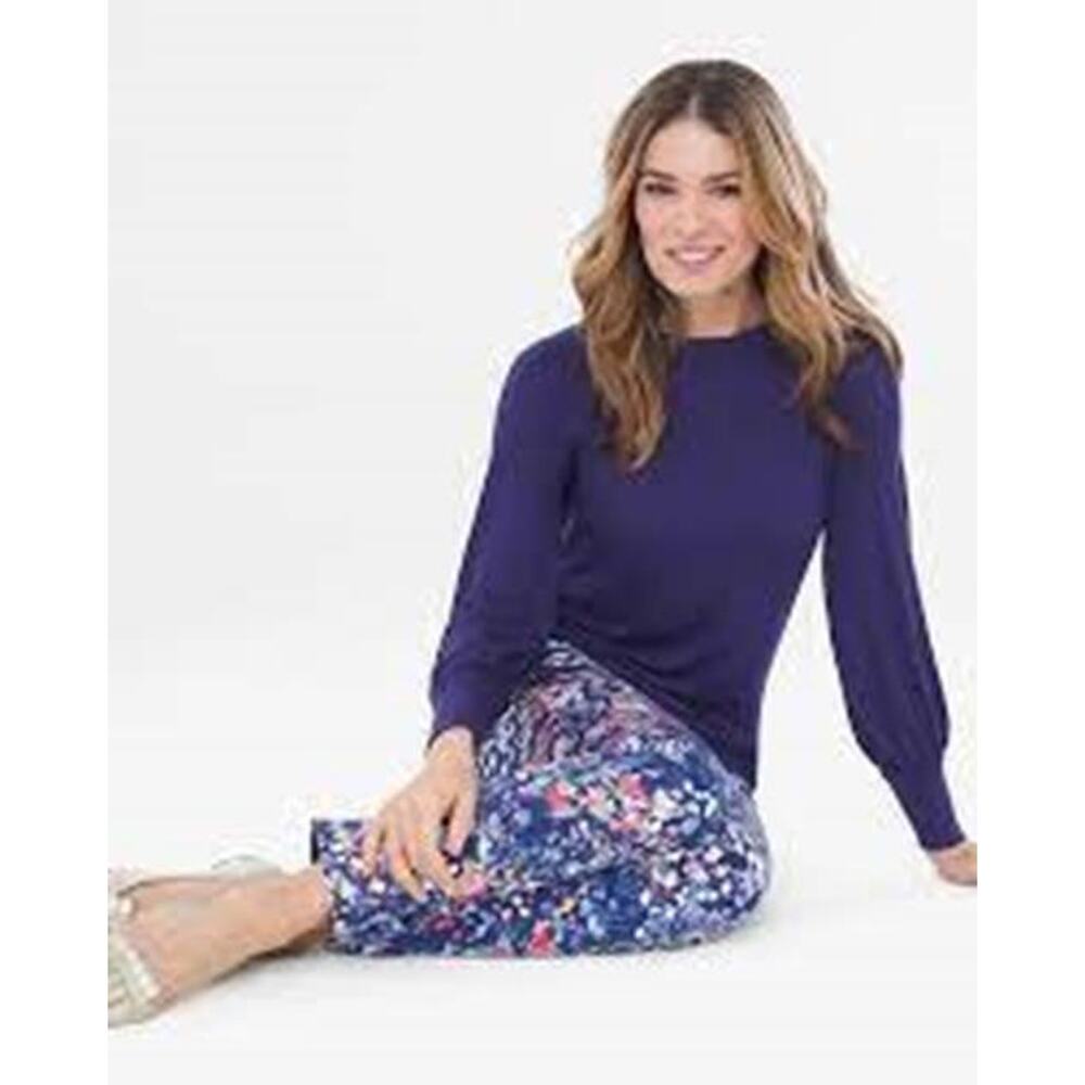 NWT Chico's Petal Print Pull On Jeggings Blue Floral Pants Size 1R 8 H13263 - Picture 15 of 16